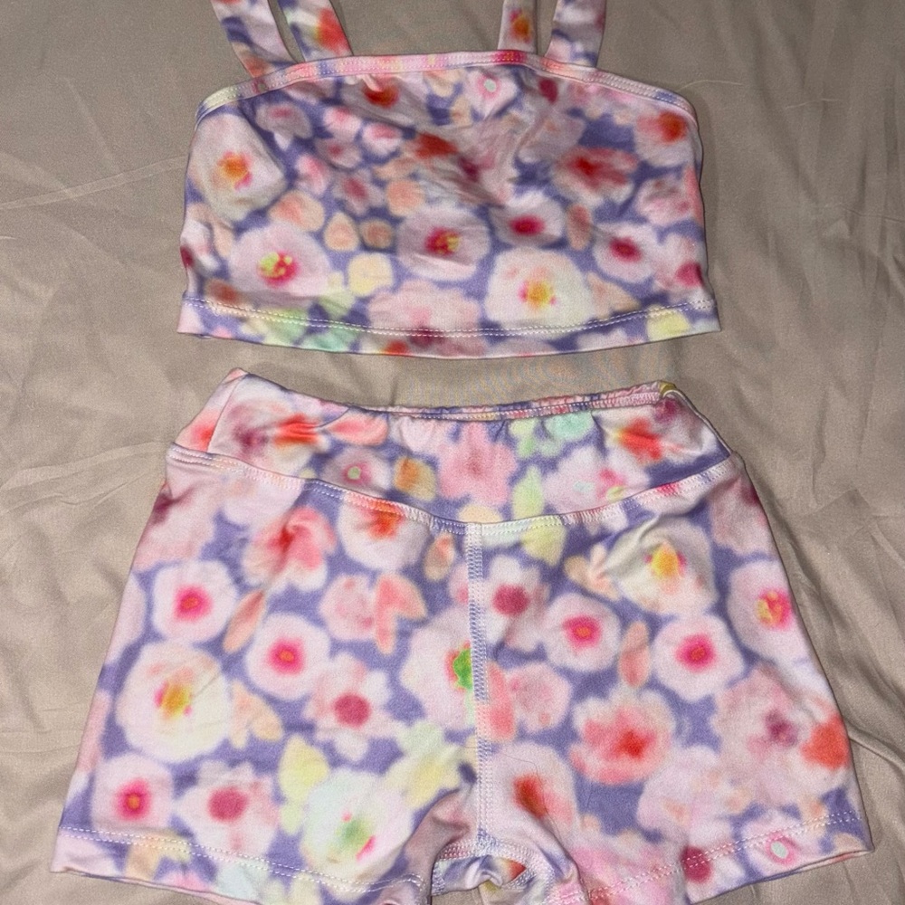 SHEIN Floral Kids Matching Set - Multicolor